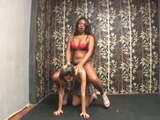 Slave punished and humiliated by her black mistress
